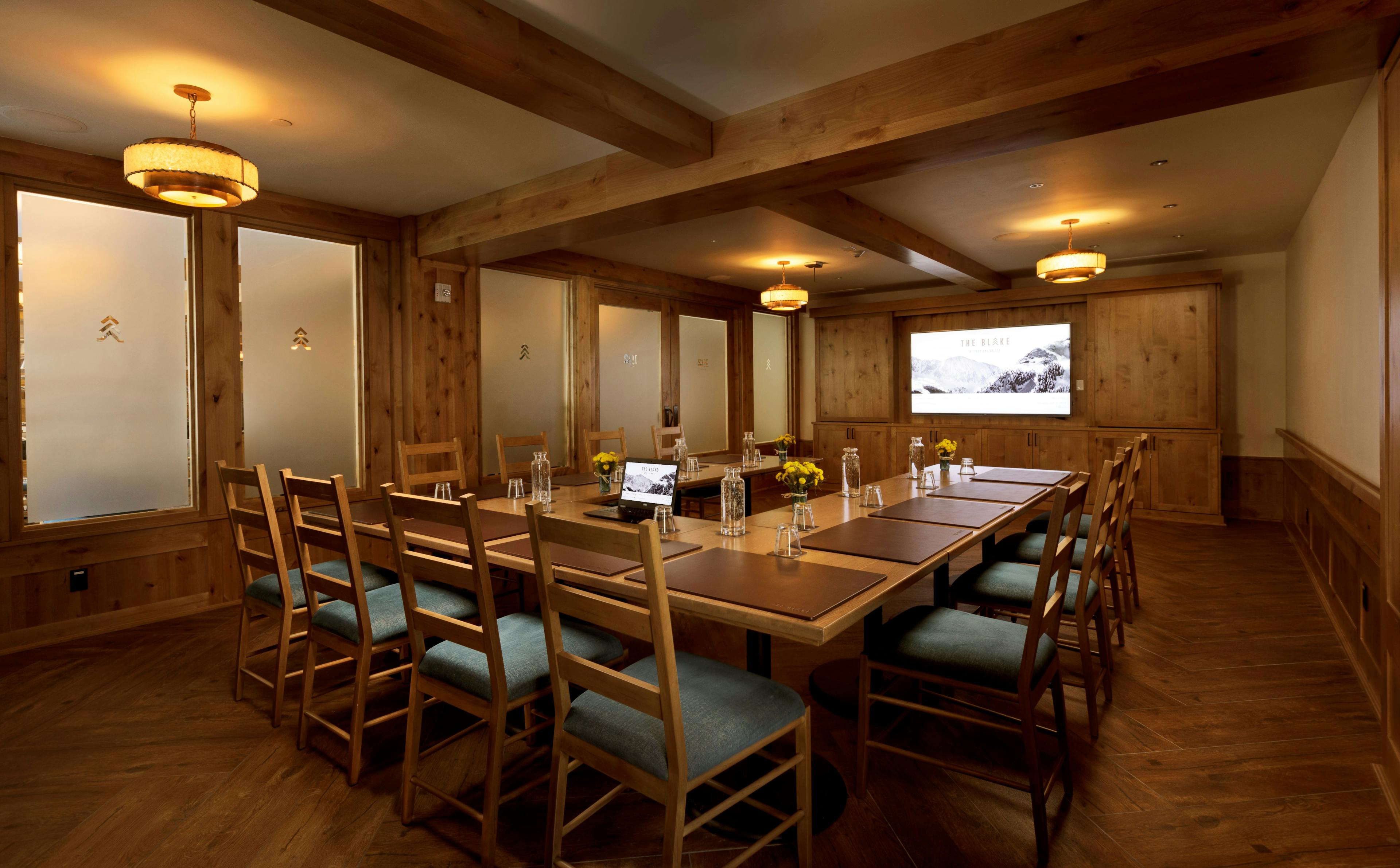 A conference room at The Blake at Taos Ski Valley.