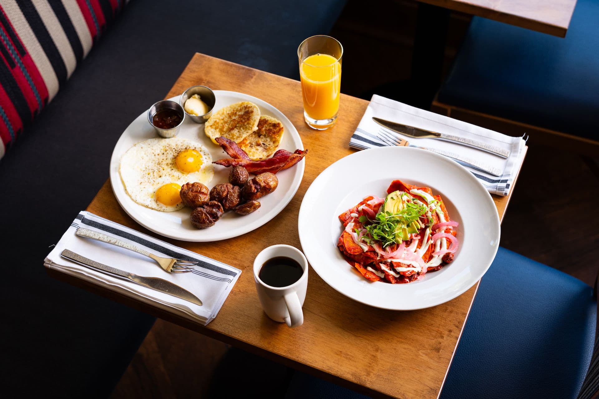 Brunch for 2 at 192 at The Blake with a bacon and egg breakfast and Chilaquiles