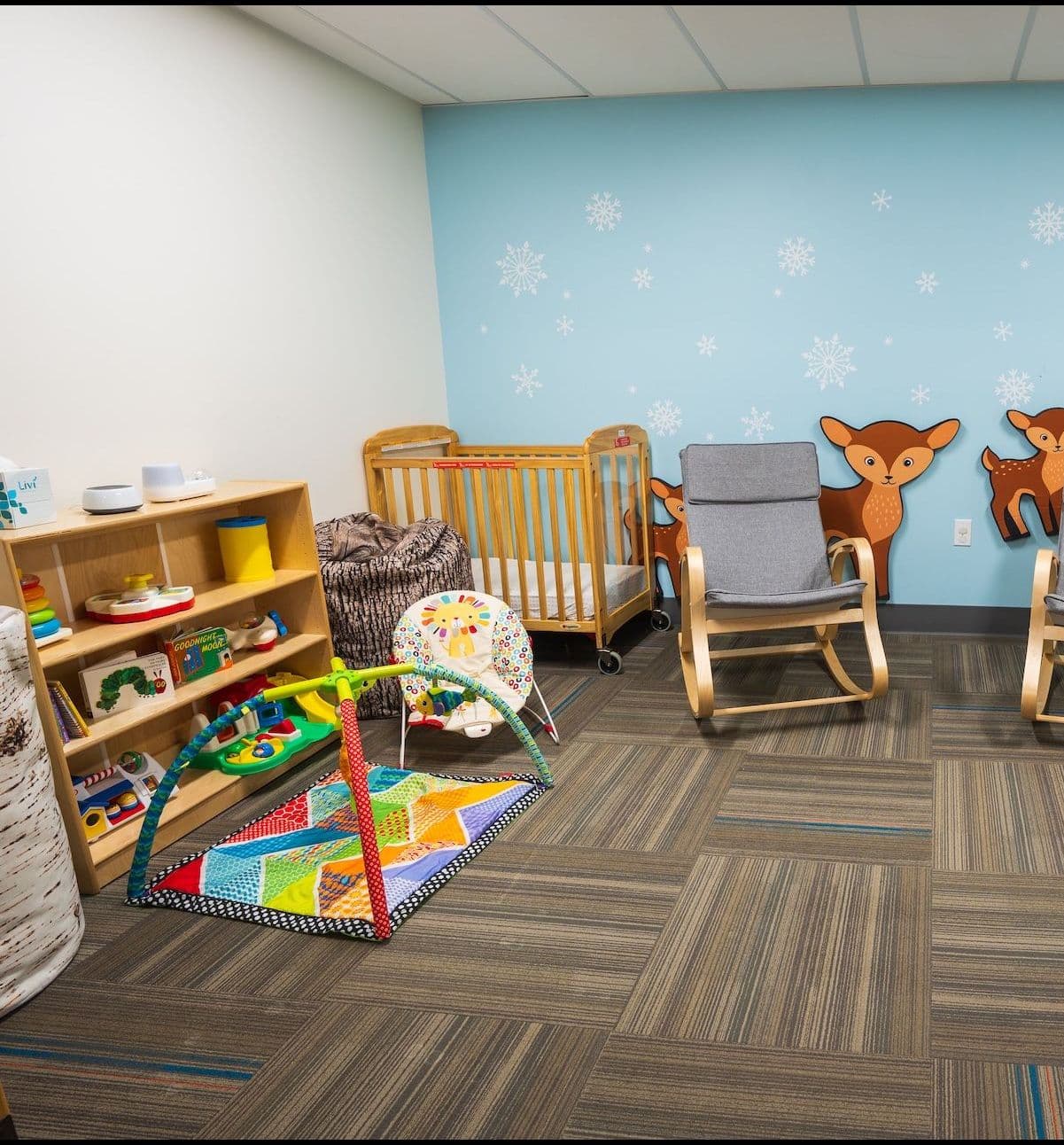 Nap room in the childcare facility at Taos Ski Valley