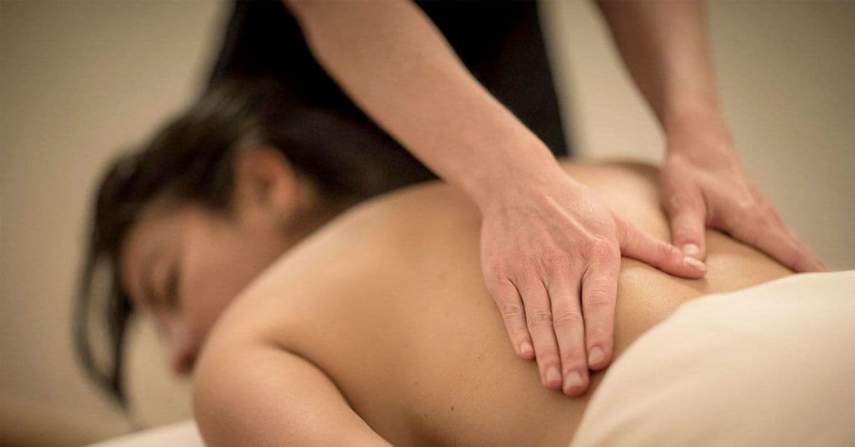Blake Spa guest receives a massage