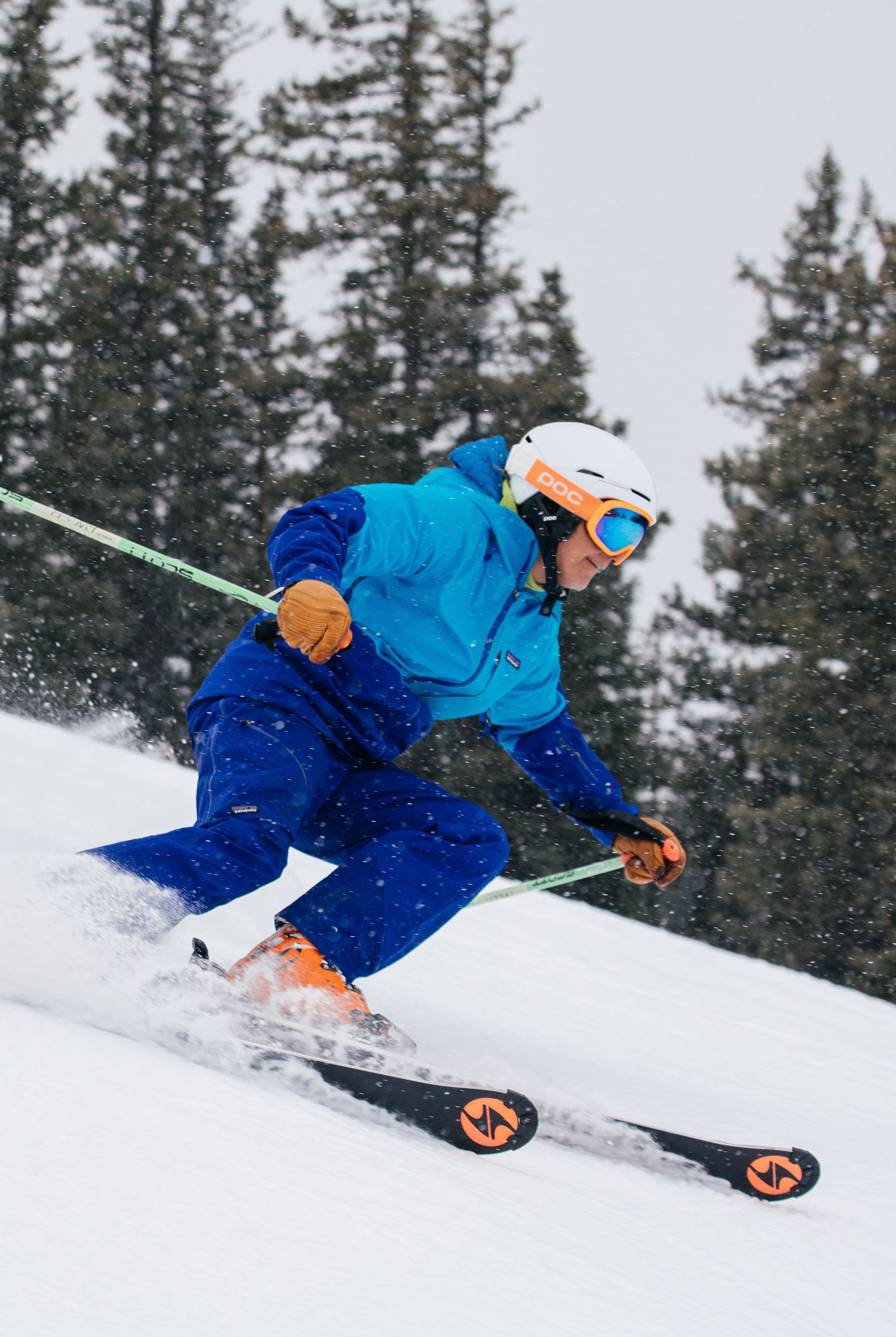 Deb Armstrong demonstrating her perfect turns