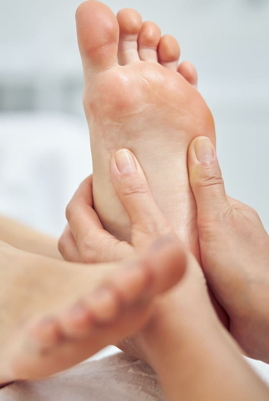 Blake guests receives a foot massage