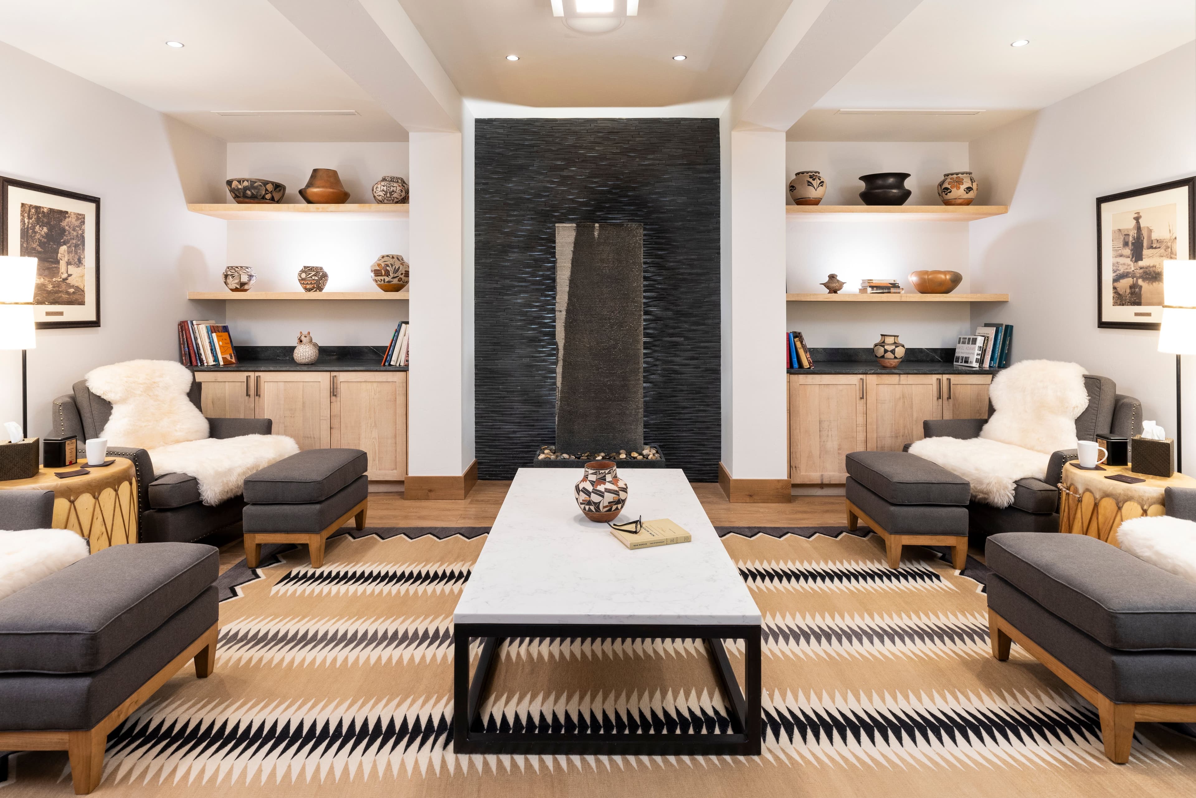 A luxurious Blake Spa waiting room.