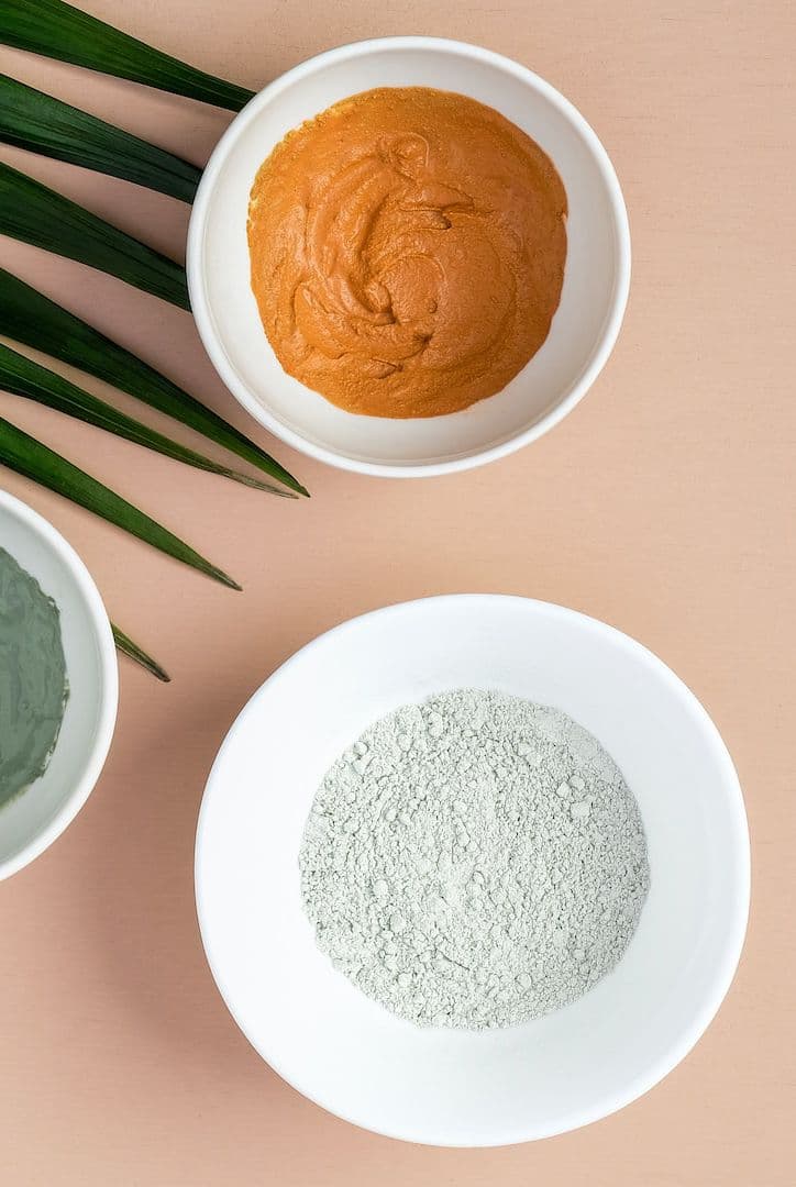 Face mask treatments ready to be applied