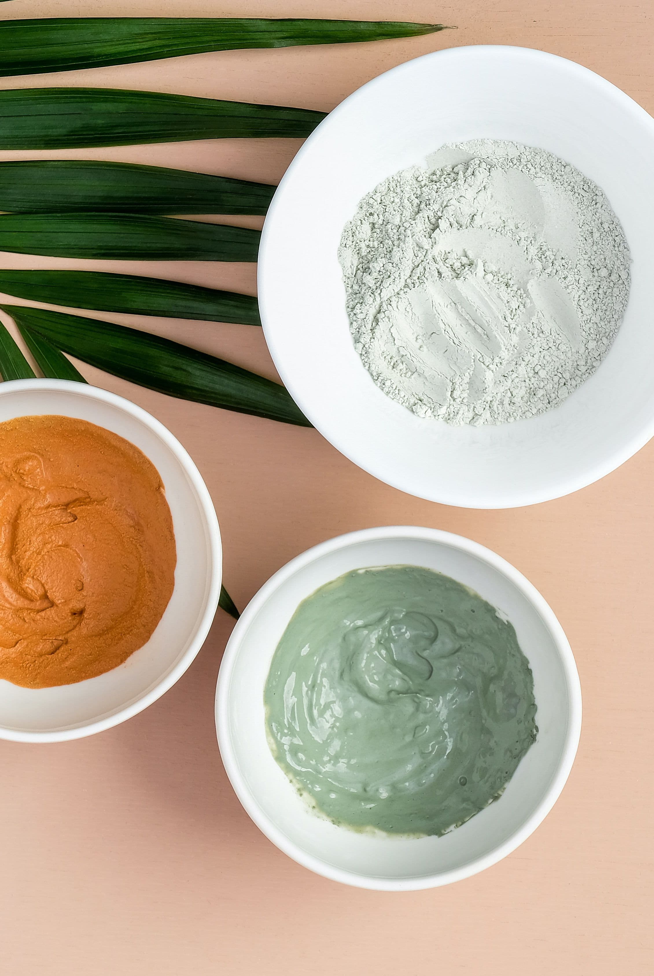 Face mask treatments ready to be applied