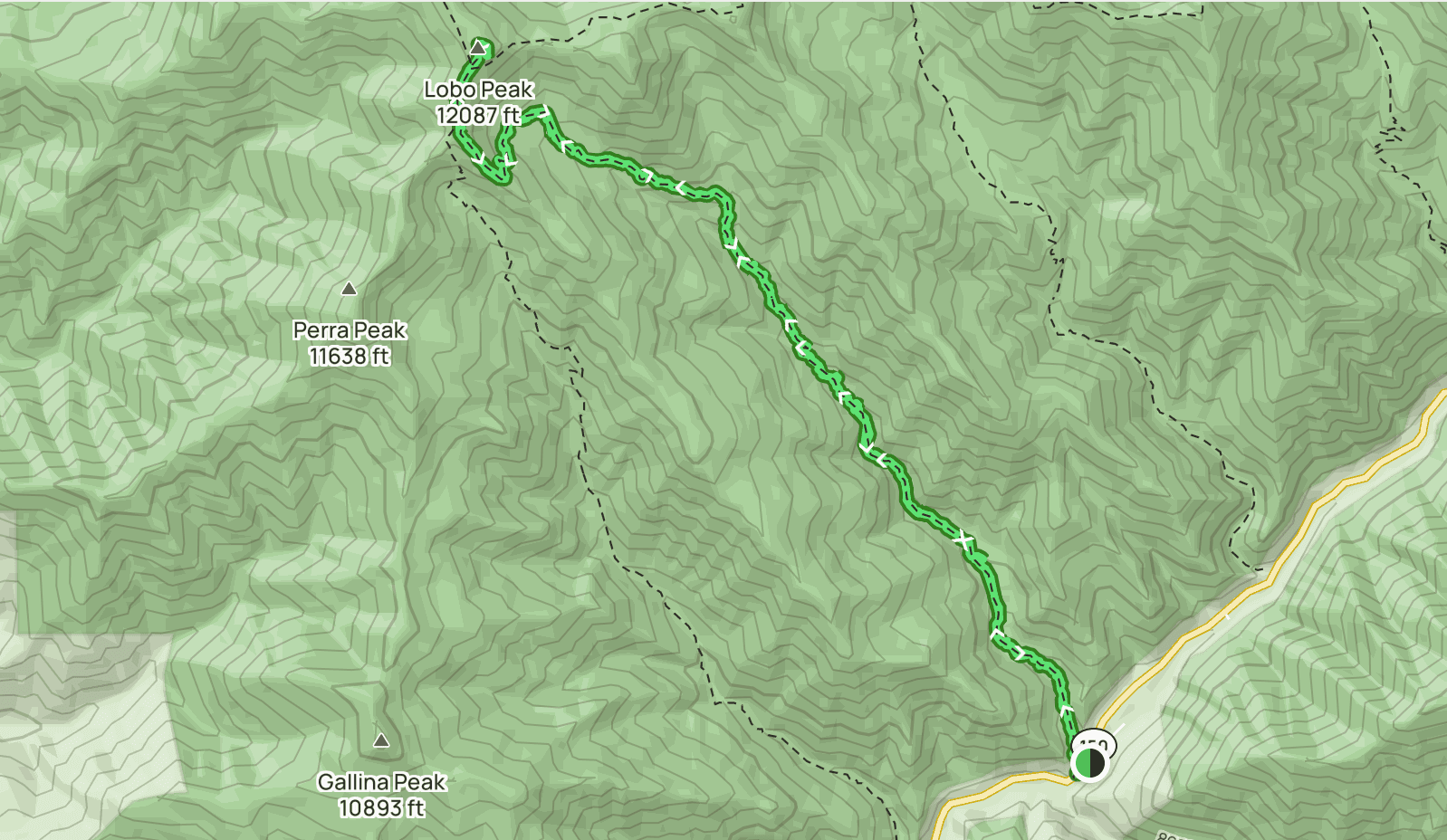 Manzanita hiking trail map. 