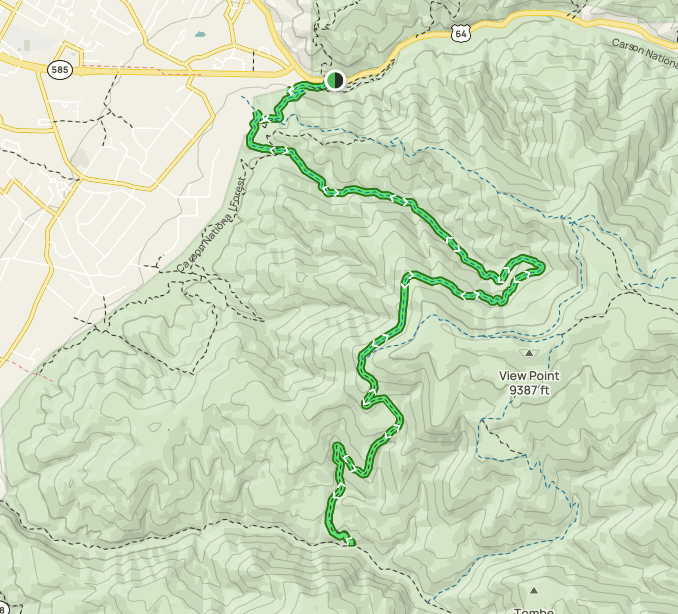 map of Ojitos canyon
